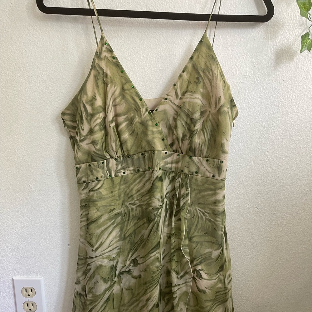 Jonathan Martin Studio Green Silk Dress
